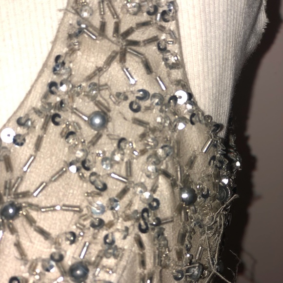 Scala Silver Cocktail Dress, Sz 8 Please Review All Pics No Returns Or Refunds - Picture 15 of 15
